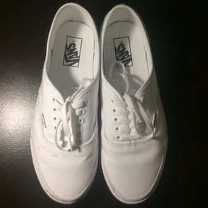 Vans authentics men size 10 true white used